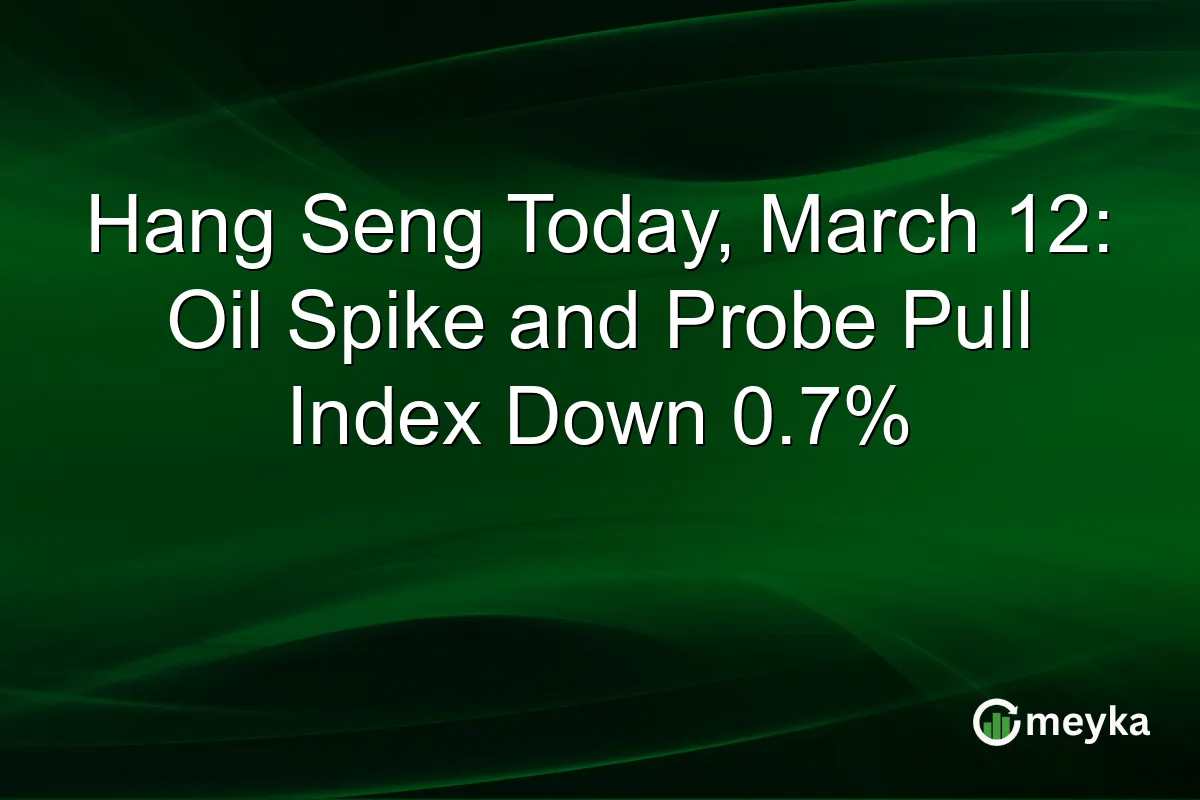 Hang Seng Index Experiences Decline Amid Geopolitical Tensions