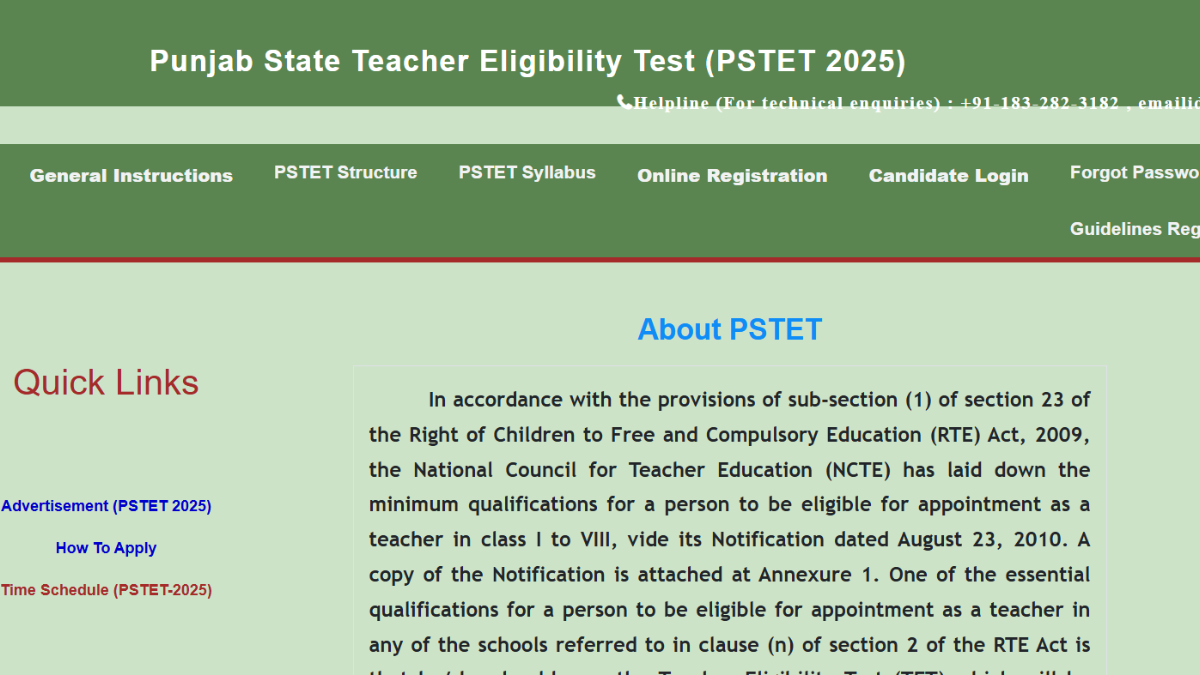 Pstet admit card 2026