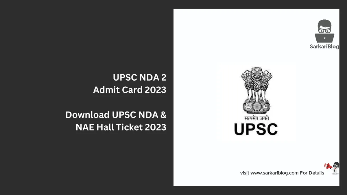 NDA Admit Card 2026 Released by UPSC