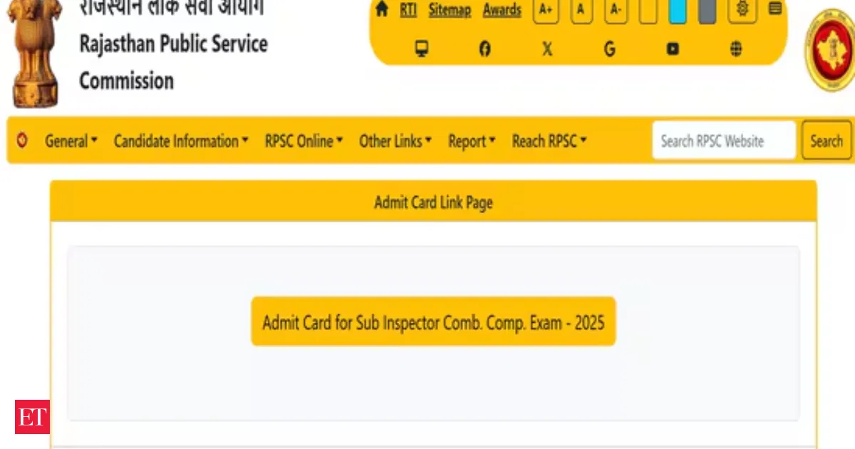 RPSC SI Admit Card 2026 Released for Upcoming Examination