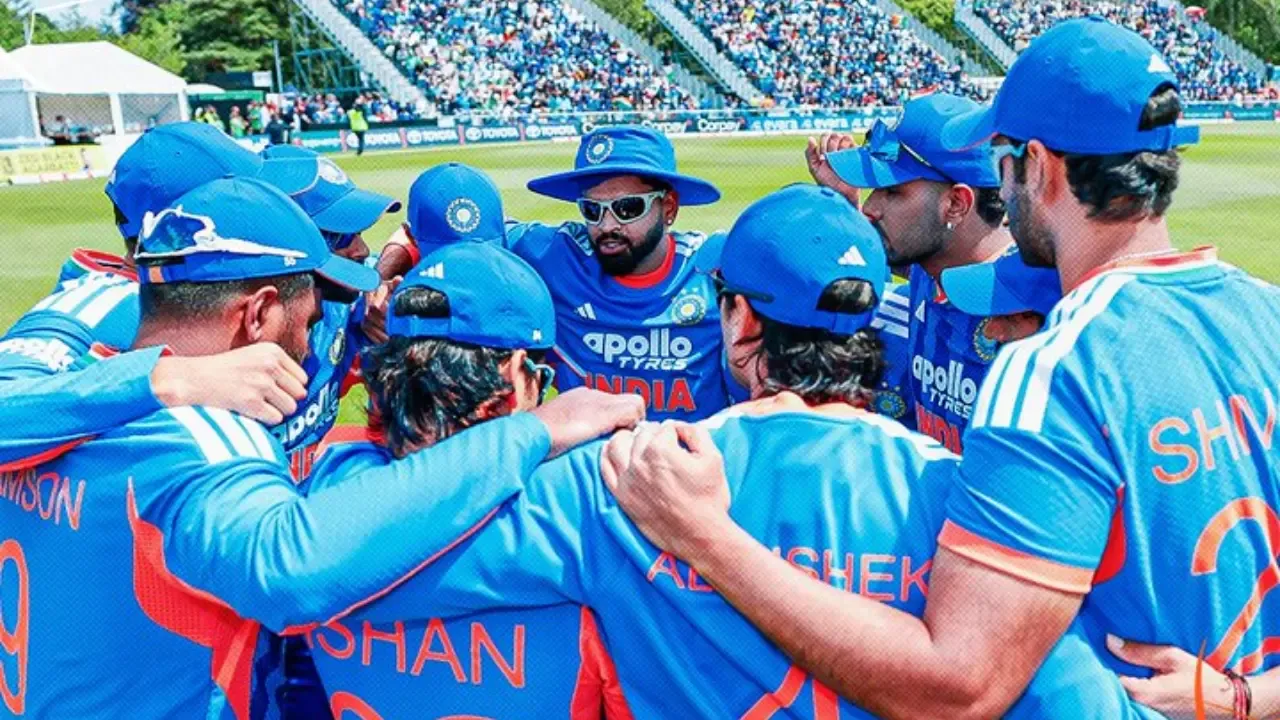 Team India's players during the second T20I match against Ireland (Pic: X/@BCCI)
