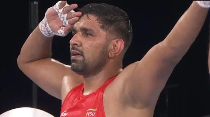 Narender Bherwal at Commonwealth Games