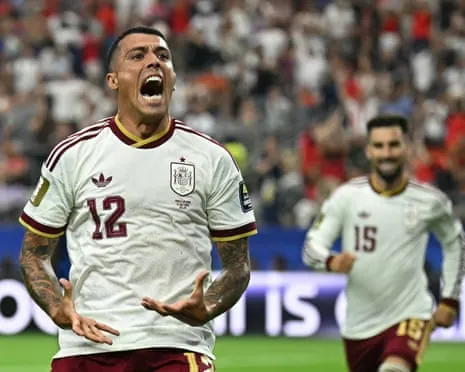 Pedro Porro shouts in delight after scoring against France